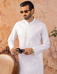 WHITE COTTON KAMEEZ SHALWAR | JJKS-S-30730-R11-AP