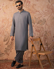 GREY BLENDED KAMEEZ SHALWAR | JJKS-S-30821-R14