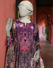 BLUE LAWN EMBROIDERED UNSTITCHED 3PC | JLAWN-S-25-3092