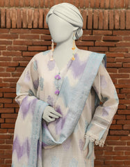 GREEN JACQUARD DYED UNSTITCHED 3PC | JLAWN-S-25-3210