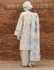 GREEN JACQUARD DYED UNSTITCHED 3PC | JLAWN-S-25-3210