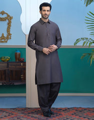 MAJOR BROWN BLENDED KAMEEZ SHALWAR | JJKS-S-32499