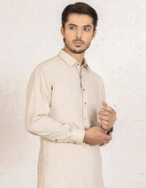 BEIGE BLENDED KAMEEZ SHALWAR | JJKS-A-32521
