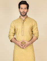 DULL GOLD COTTON KURTA | JJK-S-32535