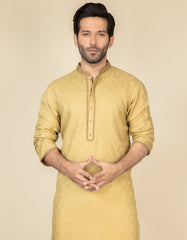 DULL GOLD COTTON KURTA | JJK-S-32535