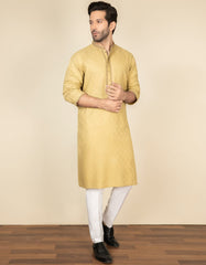 DULL GOLD COTTON KURTA | JJK-S-32535