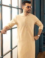 BEIGE BLENDED KAMEEZ SHALWAR | JJKS-S-32542