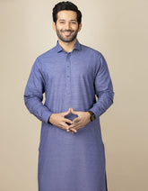 INK BLUE BLENDED KAMEEZ SHALWAR | JJKS-S-32544