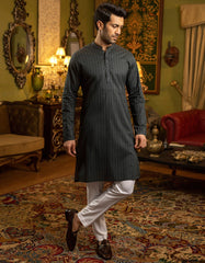 DARK GREEN COTTON KURTA | JJK-S-32546