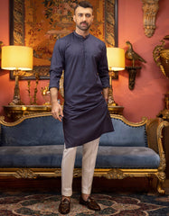 DULL PURPLE COTTON KURTA | JJK-S-32547