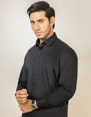 BLACK COTTON KAMEEZ SHALWAR | JJKS-S-32557
