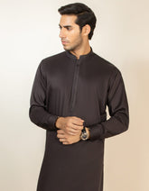 CHOCOLATE BROWN COTTON KAMEEZ SHALWAR | JJKS-S-32560