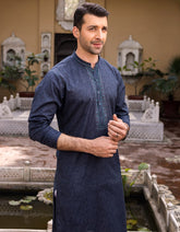 CHARCOAL GREY COTTON KURTA | JJK-S-32563
