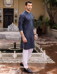 CHARCOAL GREY COTTON KURTA | JJK-S-32563