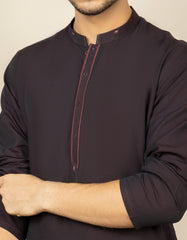 DEEP MAROON COTTON KURTA | JJK-S-32570