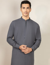 DARK GREY BLENDED KAMEEZ SHALWAR | JJKS-S-32575