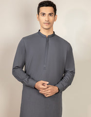 DARK GREY BLENDED KAMEEZ SHALWAR | JJKS-S-32575