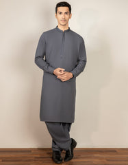 DARK GREY BLENDED KAMEEZ SHALWAR | JJKS-S-32575
