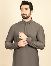DARK GREY COTTON KAMEEZ SHALWAR | JJKS-S-32586