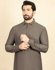 DARK GREY COTTON KAMEEZ SHALWAR | JJKS-S-32586