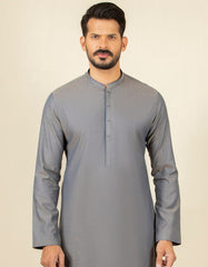 WOOD GREY COTTON KURTA | JJK-S-32597