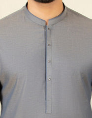 WOOD GREY COTTON KURTA | JJK-S-32597