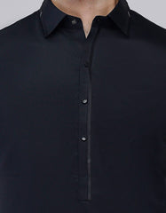 BLACK COTTON KAMEEZ SHALWAR | JJKS-A-33038