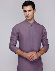 LIGHT PURPLE BLENDED KURTA | JJK-A-33114
