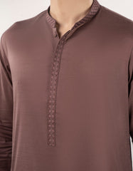 LIVER BROWN BLENDED KAMEEZ SHALWAR | JJKS-A-33173