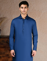 BLUE COTTON KAMEEZ SHALWAR | JJKS-A-33200