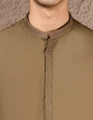 BROWN BLENDED KURTA TROUSER | JJKP-A-33204