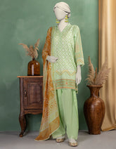 GREEN LAWN PRINTED UNSTITCHED 3PC