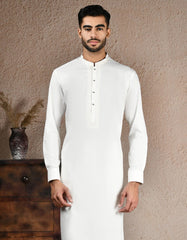 OFF WHITE BLENDED KAMEEZ SHALWAR | JJKS-A-33216