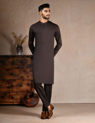 BROWN BLENDED KURTA TROUSER | JJKP-A-33217