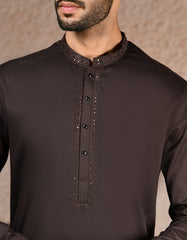 BROWN BLENDED KURTA TROUSER | JJKP-A-33217