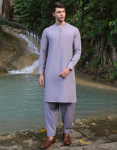 GREY BLENDED KAMEEZ SHALWAR | JJKS-A-33221