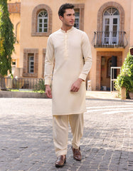 CREAM BLENDED KAMEEZ SHALWAR | JJKS-A-33245