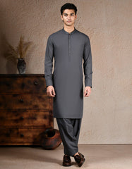 GREY BLENDED KAMEEZ SHALWAR | JJKS-A-33248