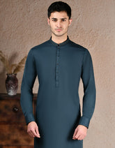 DARK GREEN BLENDED KURTA TROUSER | JJKP-A-33270