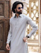 GREY COTTON CASUAL KAMEEZ SHALWAR