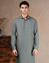 GREEN BLENDED KAMEEZ SHALWAR | JJKS-W-33332