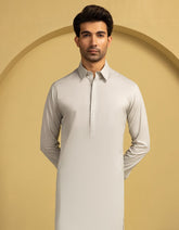 ASH GREY COTTON CASUAL KAMEEZ SHALWAR