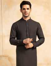 BLACK BLENDED KURTA TROUSER