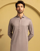 BROWN BLENDED CASUAL KAMEEZ SHALWAR