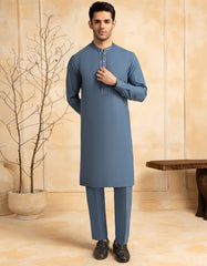 BLUE BLENDED KURTA TROUSER