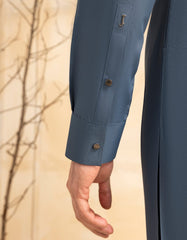 BLUE BLENDED KURTA TROUSER