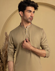 BEIGE BLENDED SEMI-FORMAL KURTA