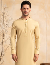 BEIGE BLENDED SEMI-FORMAL KAMEEZ SHALWAR