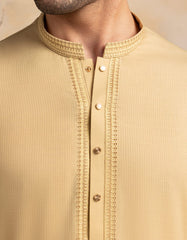BEIGE BLENDED SEMI-FORMAL KAMEEZ SHALWAR