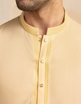 CREAM BLENDED SEMI-FORMAL KAMEEZ SHALWAR